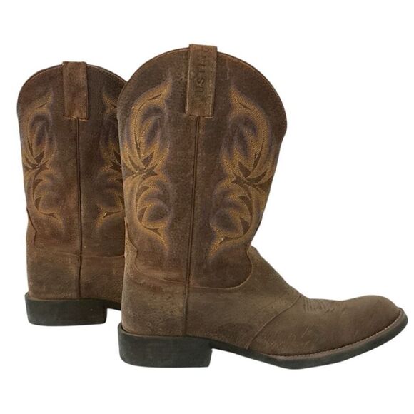 Justin Boots Leather Stampede Style 7200 9.5 D  Excellent condition - Picture 1 of 2